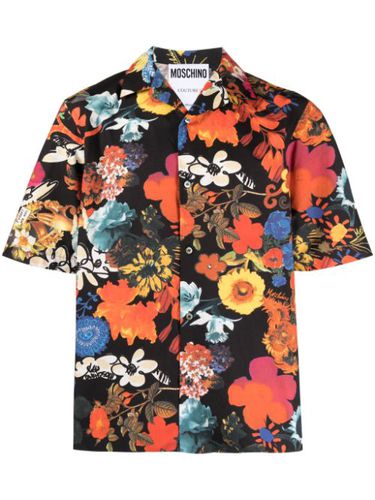 Chemise fleurie à manches courtes - Moschino - Modalova