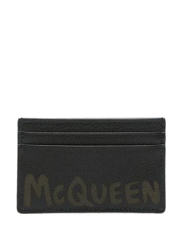 Porte-cartes Graffiti en cuir grainé - Alexander McQueen - Modalova