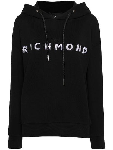 Hoodie en coton à logo brodé - John Richmond - Modalova