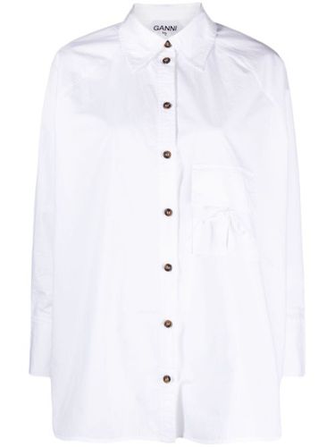 Chemise à manches raglan en coton biologique - GANNI - Modalova