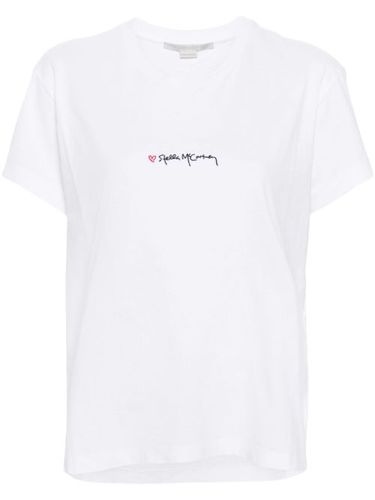 T-shirt en coton à logo brodé - Stella McCartney - Modalova