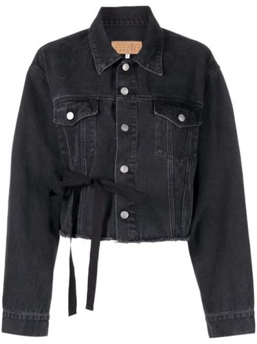 Veste en jean à col italien - MM6 Maison Margiela - Modalova