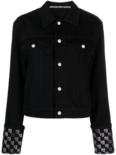 Bob en jean à logo strassé - Alexander Wang - Modalova
