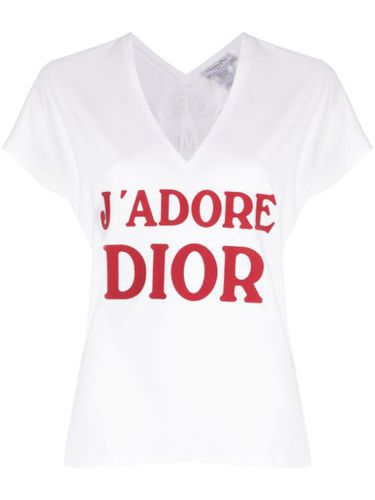 T-shirt J'Adore Dior à col v (2003) - Christian Dior Pre-Owned - Modalova