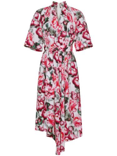 Robe asymétrique mi-longue à fleurs - Adam Lippes - Modalova