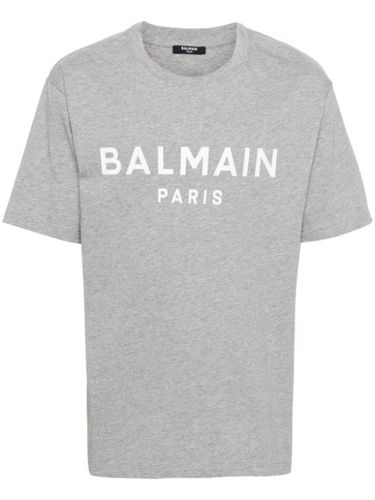 T-shirt en coton à logo imprimé - Balmain - Modalova