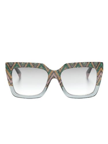 Lunettes de soleil à monture rectangulaire - MISSONI EYEWEAR - Modalova