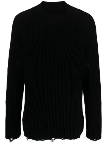 Pull en coton à effet usé - MM6 Maison Margiela - Modalova