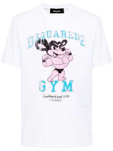 T-shirt en coton à imprimé graphique - DSQUARED2 - Modalova