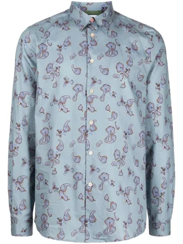 Chemise en coton à imprimé cachemire - PS Paul Smith - Modalova
