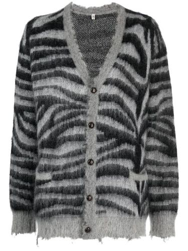 Cardigan rayé à effet usé - R13 - Modalova