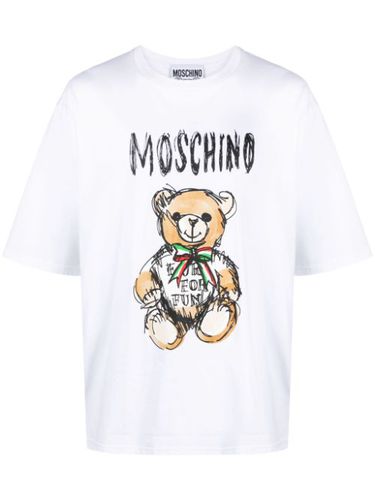 T-shirt en coton à imprimé Teddy Bear - Moschino - Modalova