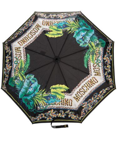 Parapluie pliant à imprimé graphique - Moschino - Modalova