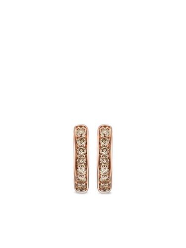 Créoles Petite Pavé en rose 18ct pavées de diamants (12 mm) - David Yurman - Modalova