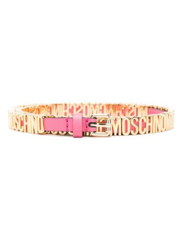 Ceinture en cuir à logo - Moschino - Modalova