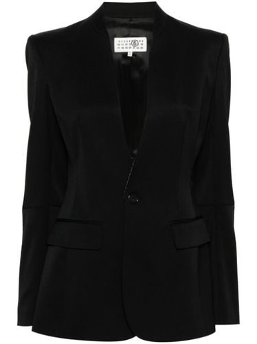 Blazer à coutures contrastantes - MM6 Maison Margiela - Modalova