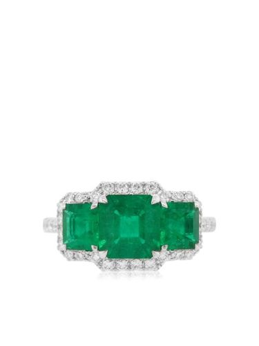 Bague en or blanc 18ct ornée d'émeraude et de diamants - HYT Jewelry - Modalova