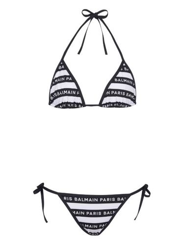 Bikini triangle à logo imprimé - Balmain - Modalova