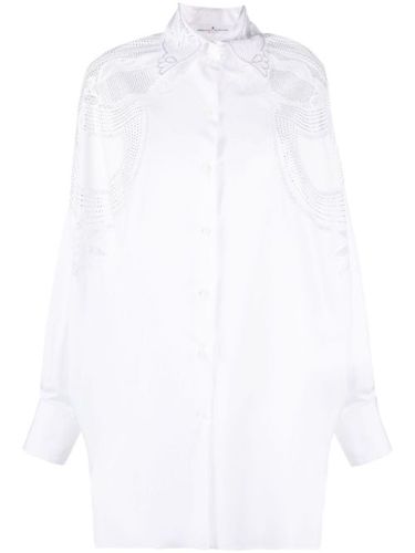 Chemise en coton à détails en dentelle - Ermanno Scervino - Modalova