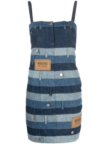 Robe courte en jean à design patchwork - MOSCHINO JEANS - Modalova