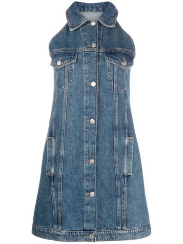 Robe courte en jean à patch logo - MOSCHINO JEANS - Modalova