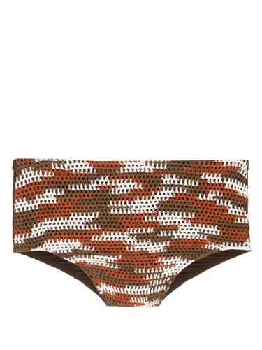 Slip de bain en crochet à motif abstrait - Amir Slama - Modalova