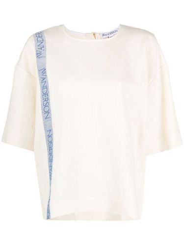 T-shirt en lin mélangé à logo imprimé - JW Anderson - Modalova