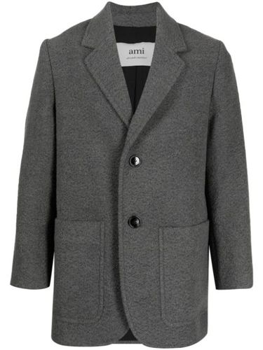 Manteau en laine vierge feutrée - AMI Paris - Modalova