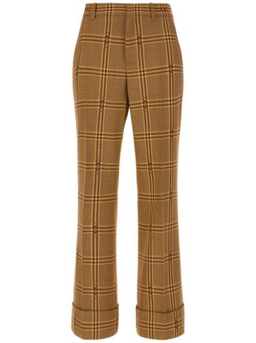 Pantalon évasé à carreaux - Gucci - Modalova