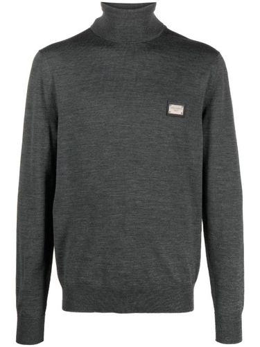 Pull en laine à logo appliqué - Dolce & Gabbana - Modalova