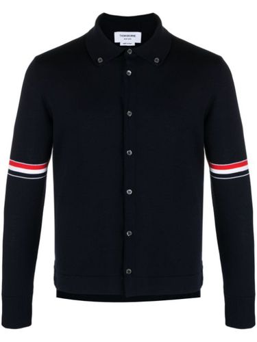 Cardigan à bandes tricolores en intarsia - Thom Browne - Modalova