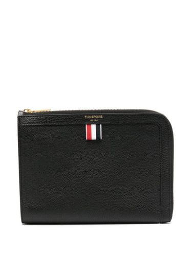 Gusset Folio en cuir grainé - Thom Browne - Modalova