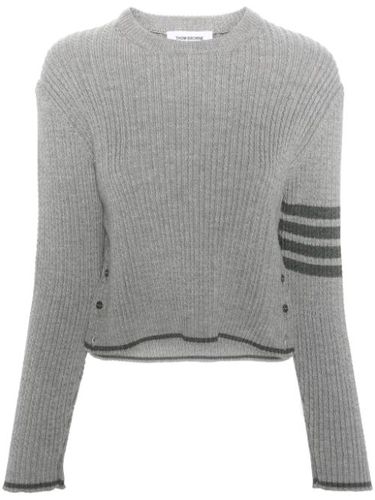 Pull en maille à détails rayés - Thom Browne - Modalova