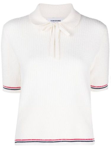 T-shirt en maille à bande tricolore - Thom Browne - Modalova