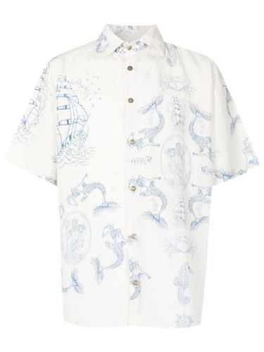 Chemise imprimée à logo gravé - Amir Slama - Modalova