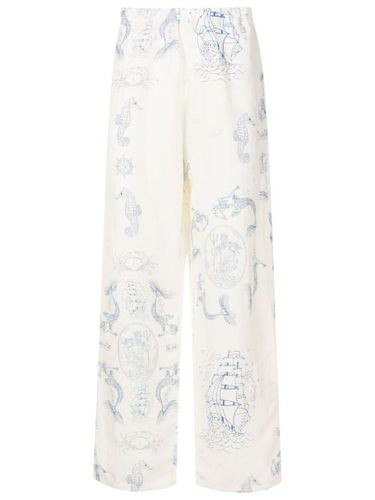 Pantalon droit à imprimé graphique - Amir Slama - Modalova