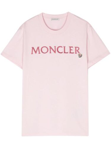 T-shirt en coton à logo brodé - Moncler - Modalova