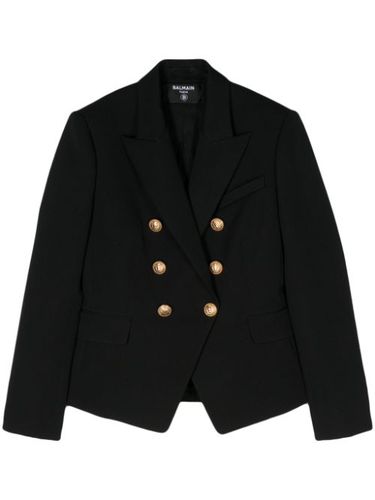 Blazer en laine à boutonnière croisée - Balmain - Modalova