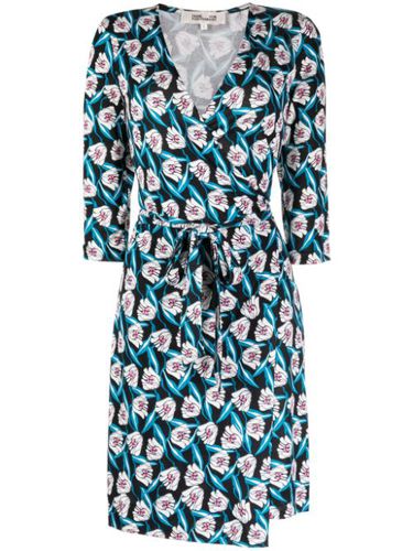 Robe courte en soie à fleurs - DVF Diane von Furstenberg - Modalova