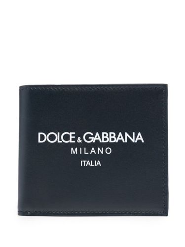 Portefeuille en cuir à logo embossé - Dolce & Gabbana - Modalova