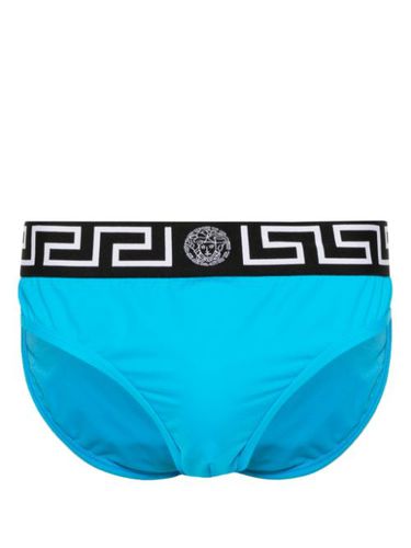 Slip de bain à logo imprimé - Versace - Modalova