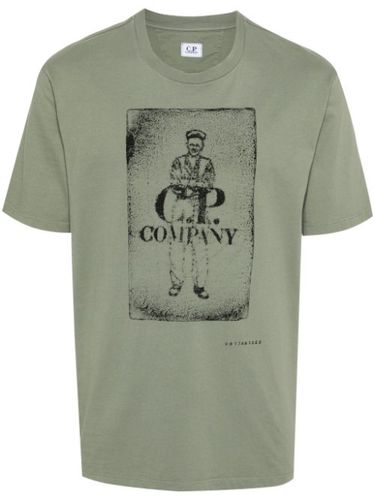 T-shirt en coton à logo imprimé - C.P. Company - Modalova