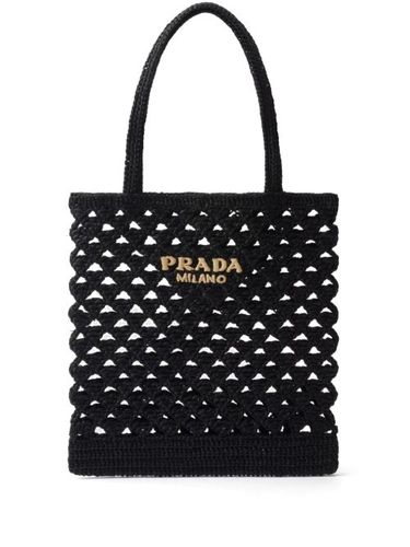 Prada sac cabas en crochet - Noir - Prada - Modalova