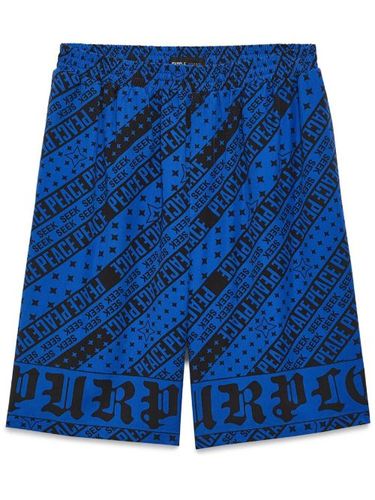 Short de jogging à imprimé bandana - Purple Brand - Modalova