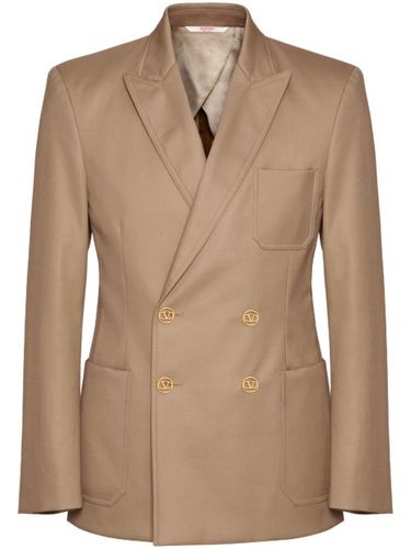 Blazer en coton à boutonnière croisée - Valentino Garavani - Modalova