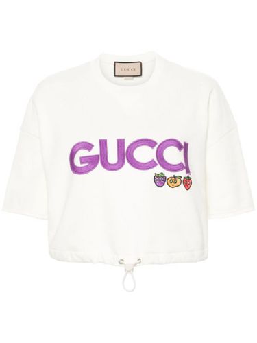 T-shirt à logo brodé - Gucci - Modalova