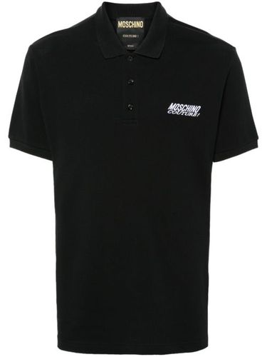 Moschino polo à logo brodé - Noir - Moschino - Modalova