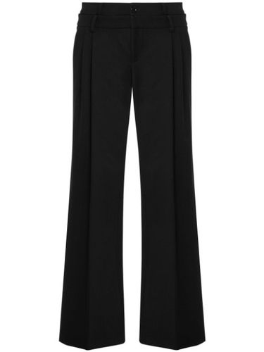 Pantalon évasé à taille double - Moschino - Modalova