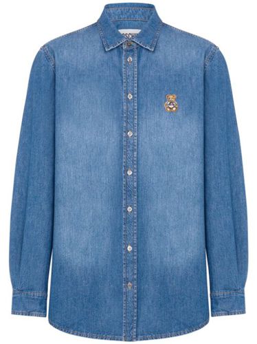 Chemise en jean à ourson imprimé - Moschino - Modalova