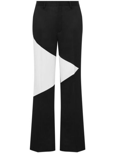 Pantalon droit à design bicolore - Moschino - Modalova